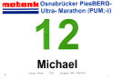 Startnummer 1. Osnabrcker Piesberg-Ultra-Marathon 2013