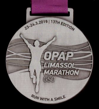 13. Limassol Marathon - Finisher Medaille